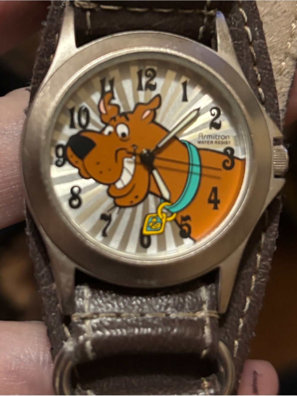 Armitron Scooby-Doo Watch with Brown Band & Teal Collar Accent